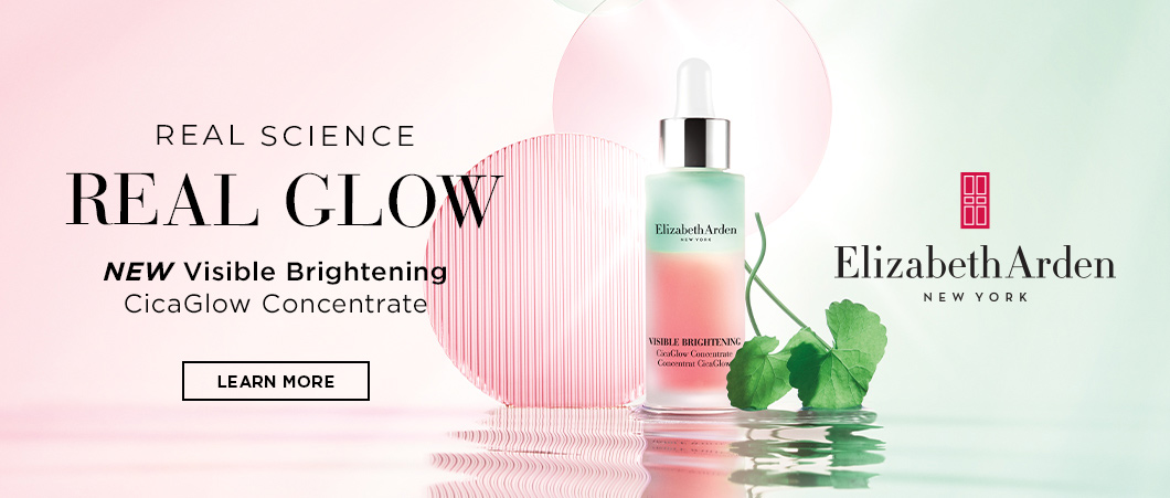 Real Science. Real Glow. NEW Visible Brightening CicaGlow Concentrate - Elizabeth Arden South Africa