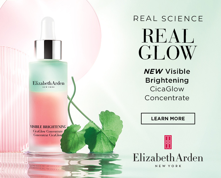 Real Science. Real Glow. NEW Visible Brightening CicaGlow Concentrate - Elizabeth Arden South Africa